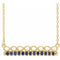 14K Yellow Natural Blue Sapphire Infinity-Inspired Bar 16
