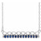 14K White Natural Blue Sapphire Infinity-Inspired Bar 16