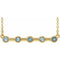 14K Yellow Natural Aquamarine Bezel-Set Bar 16