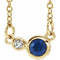 14K Yellow Natural Blue Sapphire & .02 CTW Natural Diamond 16