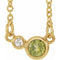 14K Yellow Natural Peridot & .02 CTW Natural Diamond 16