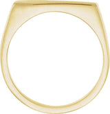 10K Yellow Gold 15x9 mm Rectangle Signet Ring