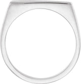 Sterling Silver 15x9 mm Rectangle Signet Ring
