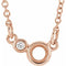 14K Rose 3 mm Round .02 CTW Natural Diamond Semi-Set 18
