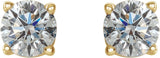 14K Yellow Gold 1/2 CTW Natural Diamond Earrings