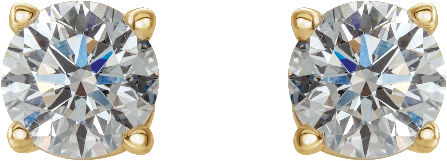 14K Yellow Gold 1/2 CTW Natural Diamond Earrings