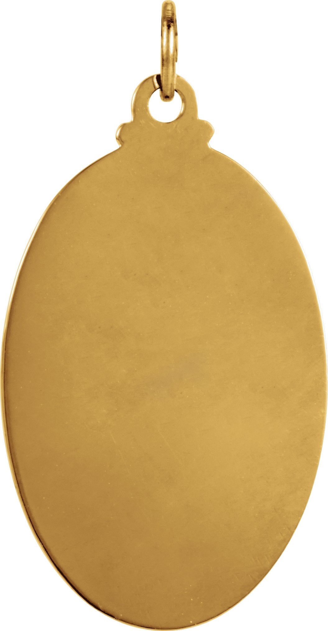 14K Yellow Gold 25x18 mm Oval St. Christopher Medal