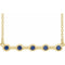 14K Yellow Natural Blue Sapphire Bezel-Set Bar 16