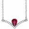 Platinum Natural Ruby & .06 CTW Natural Diamond 18
