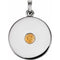 Sterling Silver Natural Citrine Disc Pendant