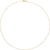14K Yellow Gold 1 mm Adjustable Diamond-Cut Cable 16-18" Chain