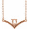 14K Rose Accented V 18