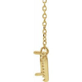 14K Yellow Accented V 18" Necklace Mounting