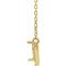 14K Yellow Accented V 18