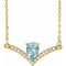 14K Yellow Natural Aquamarine & .06 CTW Natural Diamond 16