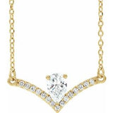 14K Yellow 3/8 CTW Natural Diamond 16" Necklace