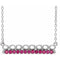 Platinum Natural Ruby Infinity-Inspired Bar 16