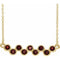 14K Yellow Natural Mozambique Garnet Bezel-Set Bar 16-18