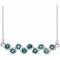 Platinum Natural Aquamarine Bezel-Set Bar 16-18