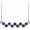 Sterling Silver Natural Alexandrite Bezel-Set Bar 16-18