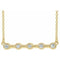 14K Yellow 1/6 CTW Natural Diamond Bezel-Set Bar 16