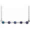Sterling Silver Natural Alexandrite Bezel-Set Bar 18