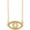 14K Yellow Accented Evil Eye 18