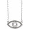 Platinum Accented Evil Eye 18