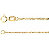 14K 1 mm Singapur-Kette