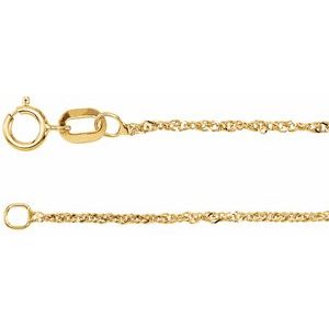 14K 1 mm Singapur-Kette