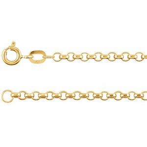 14K 2,5 mm Rolo-Kette