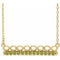14K Yellow Natural Peridot Infinity-Inspired Bar 18