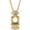 14K Yellow 6 mm Round 1/6 CTW Natural Diamond Semi-Set 16-18