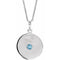 Platinum Natural Aquamarine Disc 16-18