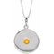 14K White Natural Citrine Disc 16-18