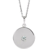 Sterling Silver 1/10 CTW Natural Diamond Disc16-18" Necklace