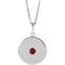 14K White Natural Ruby Disc 16-18