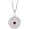 14K White Natural Mozambique Garnet Disc 16-18