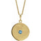 14K Yellow Natural Aquamarine Disc 16-18