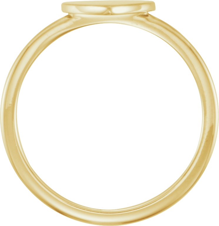 14K Yellow Gold Be Posh® Engravable Heart Signet Ring