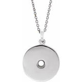 Sterling Silver 3 mm Round Disc 16-18" Necklace Mounting
