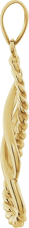 14K Yellow Gold Rope Pendant