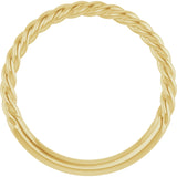 14K Yellow Gold 1.7 mm Rope Band Size 7