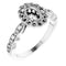 14K White 7x5 mm Oval Halo-Style Ring Mounting