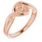 10K Rose4.8 mm Round Ring Mounting