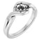 18K White4.1 mm Round Ring Mounting