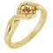 10K Yellow4.1 mm Round Ring Mounting