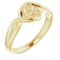 10K Yellow4.4 mm Round Ring Mounting
