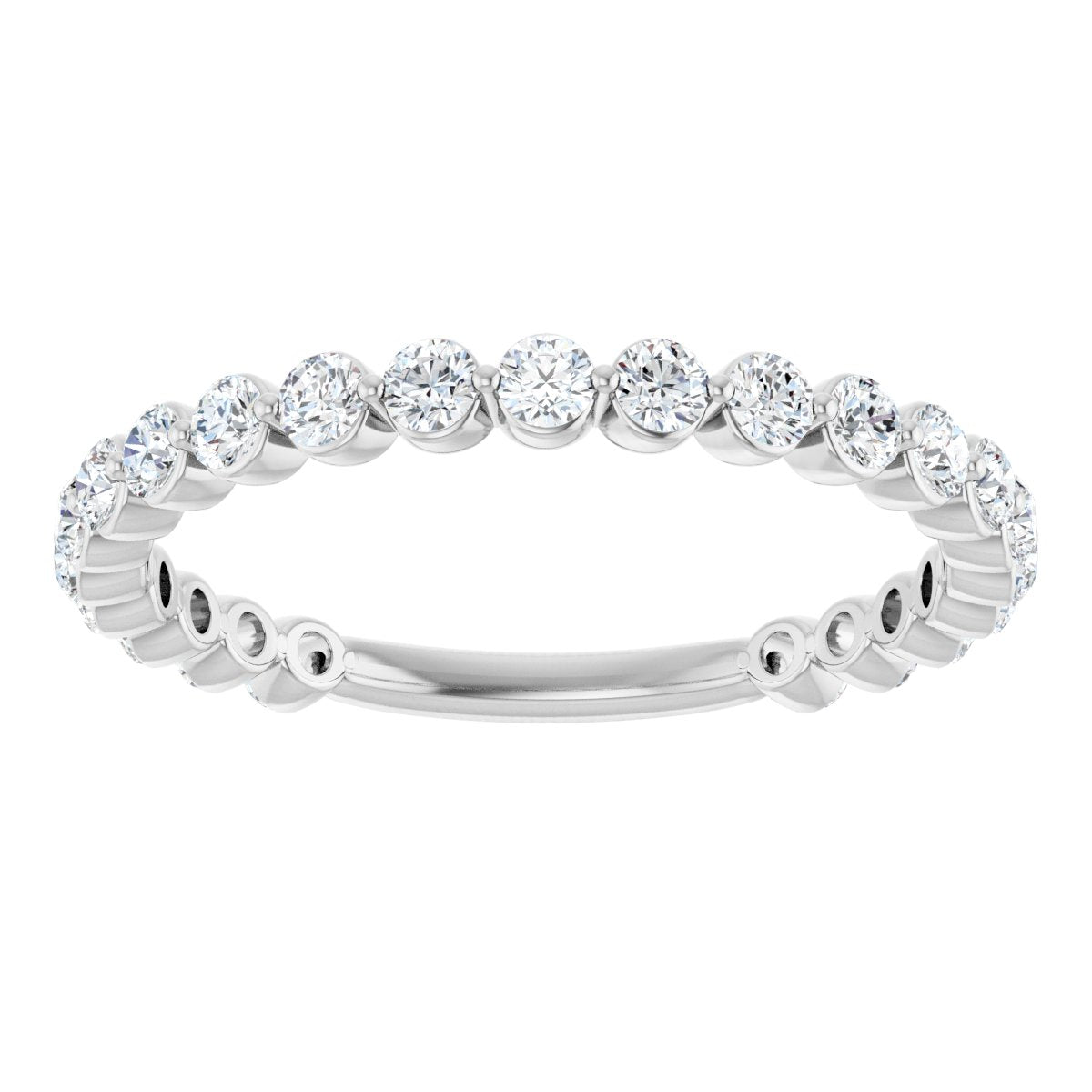 14K White Gold 3/4 CTW Lab-Grown Diamond Anniversary Band