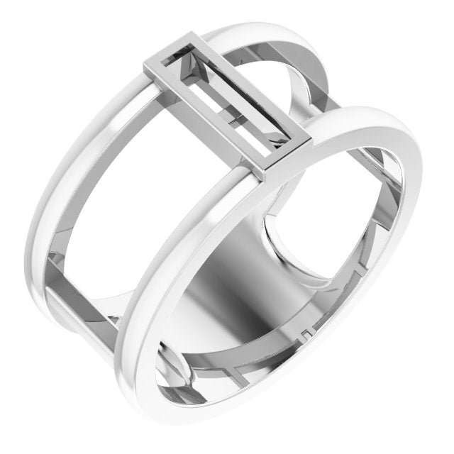 Sterling Silver 4x2 mm Baguette Ring Mounting
